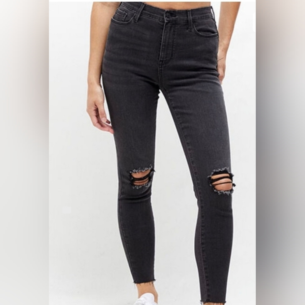 Pacsun Mid Rise Skinniest Ankle hem distressed Jeans